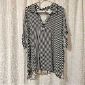 Black & White Striped Top